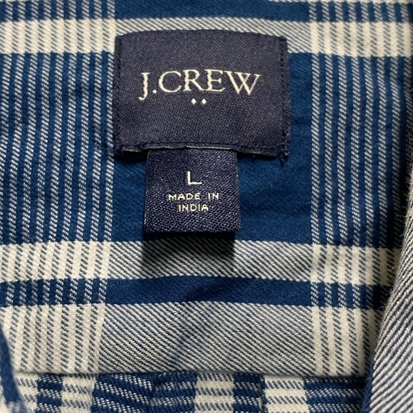J Crew Shirt Mens Large Blue Plaid Long Sleeve Button Down - Picture 2 of 12